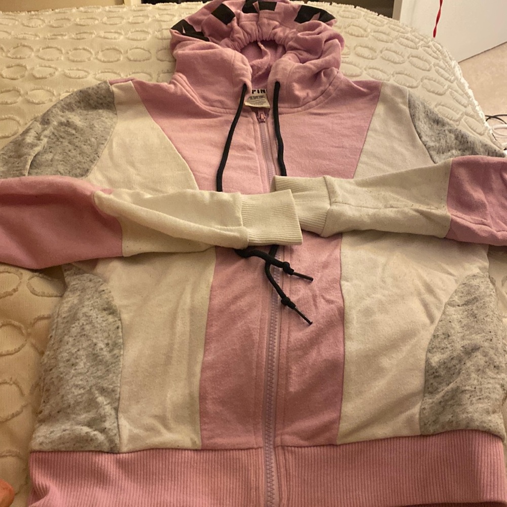 Tri-color PINK full zip
